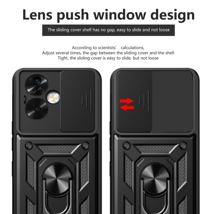 For OPPO A79 5G Global Sliding Camera Cover Design TPU Hybrid PC Phone Case(Mint Green) - OPPO Cases by PMC TechLife | Online Shopping South Africa | PMC TechLife