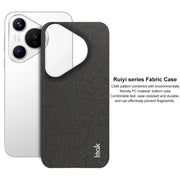 For Huawei Pura 70 imak Ruiyi Series Cloth Texture PU + PC Phone Case(Black)