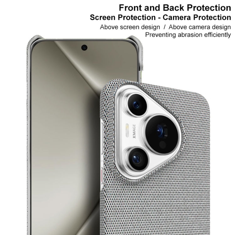 For Huawei Pura 70 imak Ruiyi Series Cloth Texture PU + PC Phone Case(Dark Grey)