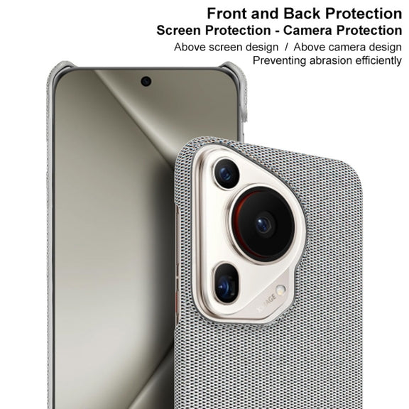 For Huawei Pura 70 Ultra imak Ruiyi Series Cloth Texture PU + PC Phone Case(Dark Grey)