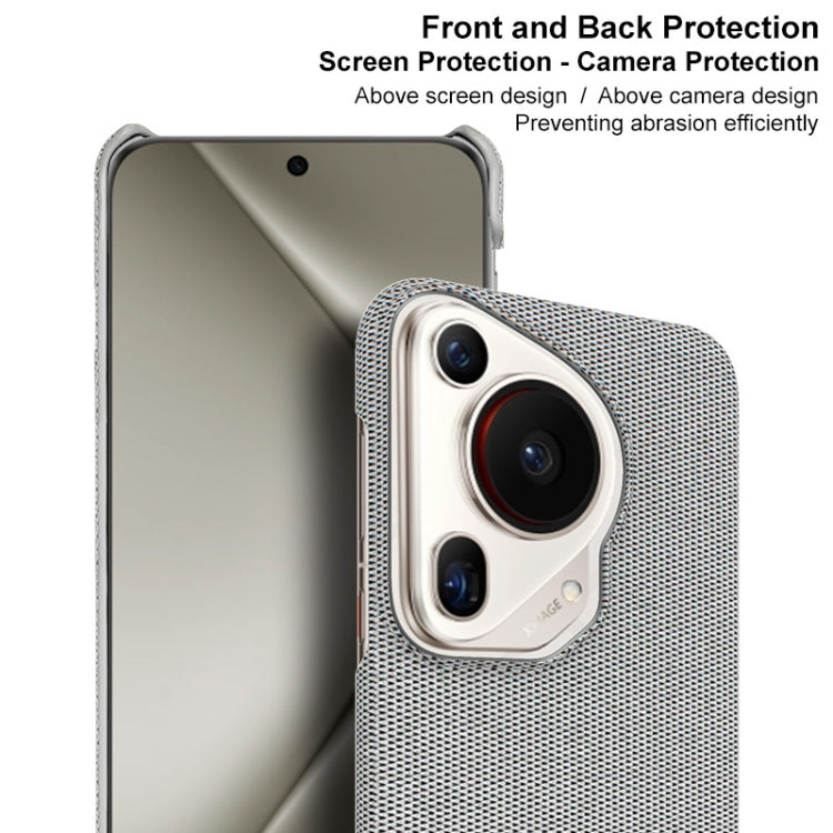 For Huawei Pura 70 Ultra imak Ruiyi Series Cloth Texture PU + PC Phone Case(Dark Grey)