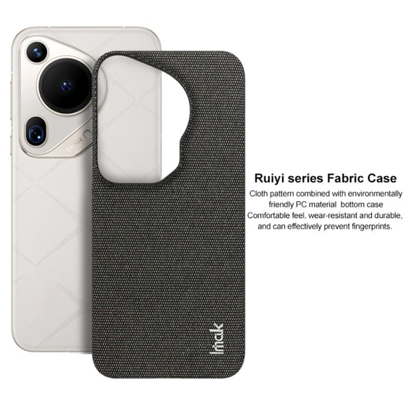 For Huawei Pura 70 Ultra imak Ruiyi Series Cloth Texture PU + PC Phone Case(Dark Grey)