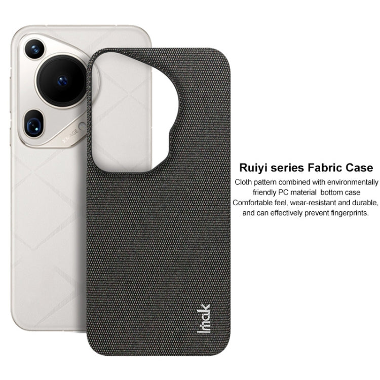 For Huawei Pura 70 Ultra imak Ruiyi Series Cloth Texture PU + PC Phone Case(Dark Grey)