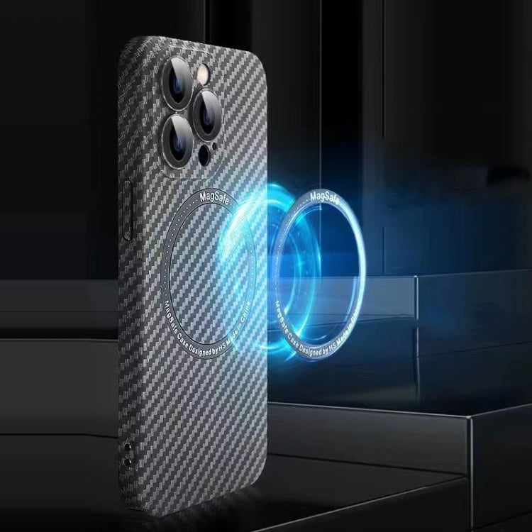 For iPhone 11 MagSafe Magnetic PC Carbon Fiber Phone Case with Lens Film(Black) - iPhone 11 Cases by PMC TechLife | Online Shopping South Africa | PMC TechLife