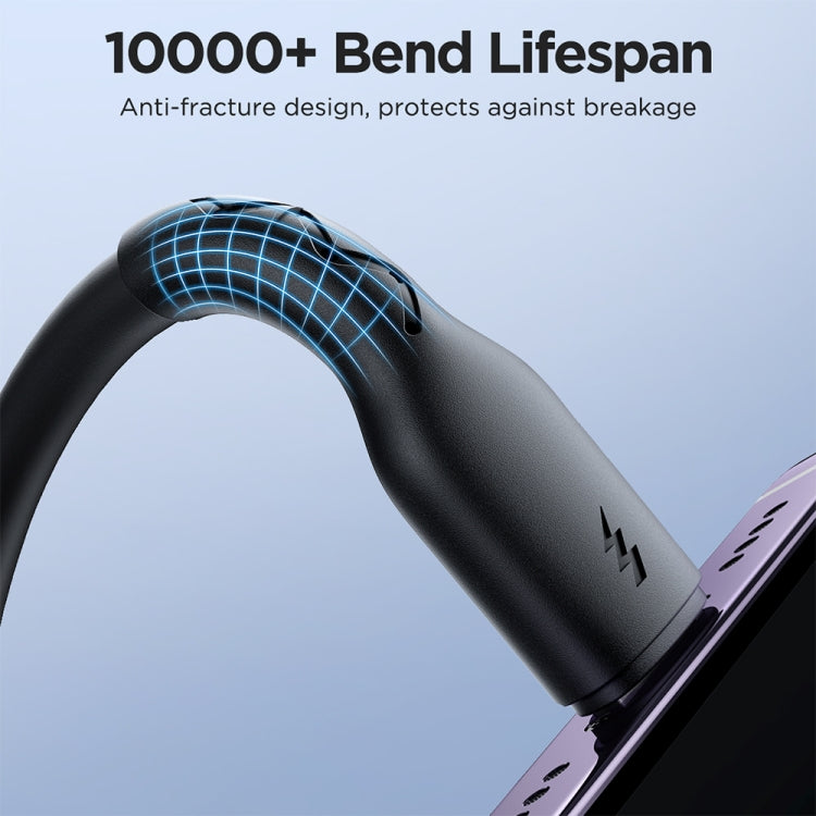 JOYROOM SA38-CC3 60W USB-C / Type-C to USB-C / Type-C Coiled Fast Charging Data Cable, Length:1.5m(Black) - free shipping - PMC TechLife - Order now!