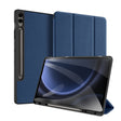 For Samsung Galaxy Tab S9 FE+ DUX DUCIS Domo Series Magnetic Flip Leather Tablet Case(Blue) - free shipping - PMC TechLife - Order now!