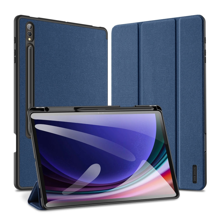 For Samsung Galaxy Tab S10+ DUX DUCIS Domo Series Magnetic Flip Leather Tablet Case(Blue) - free shipping - PMC Jewellery - Order now!