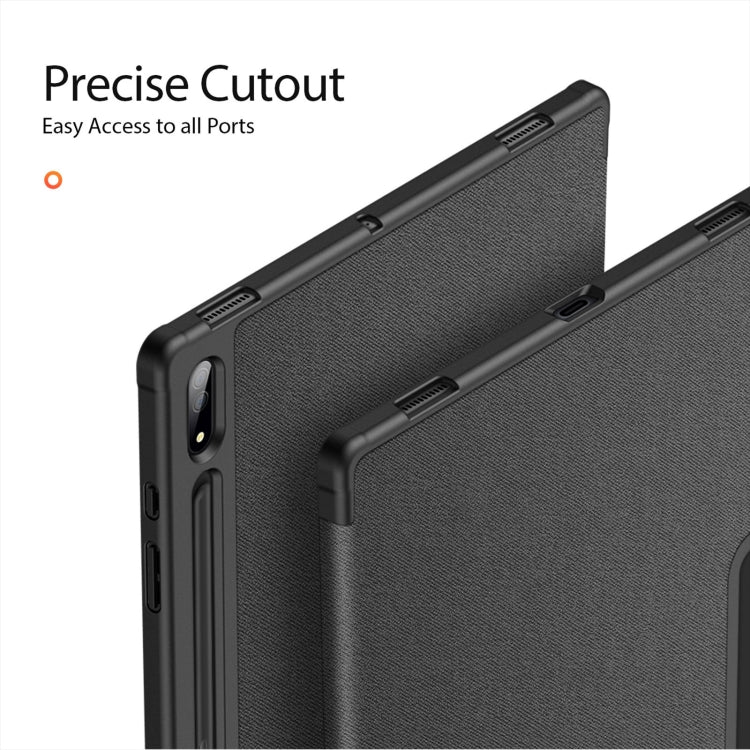 For Samsung Galaxy Tab S10 Ultra DUX DUCIS Domo Series Magnetic Flip Leather Tablet Case(Black) - free shipping - PMC Jewellery - Order now!