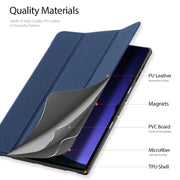 For Samsung Galaxy Tab S10 Ultra DUX DUCIS Domo Series Magnetic Flip Leather Tablet Case(Blue)