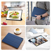 For Samsung Galaxy Tab S10 Ultra DUX DUCIS Domo Series Magnetic Flip Leather Tablet Case(Blue)