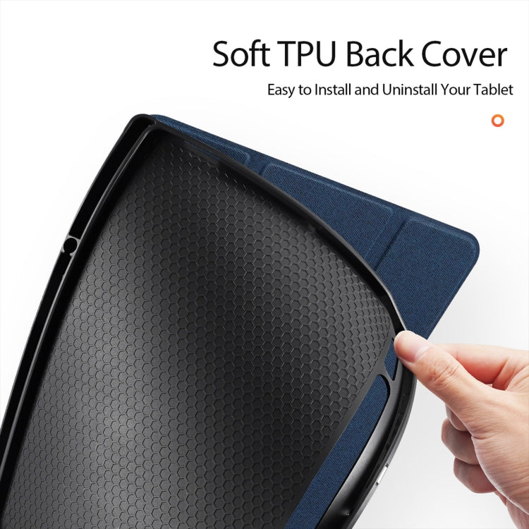 For Samsung Galaxy Tab S10 Ultra DUX DUCIS Domo Series Magnetic Flip Leather Tablet Case(Blue)