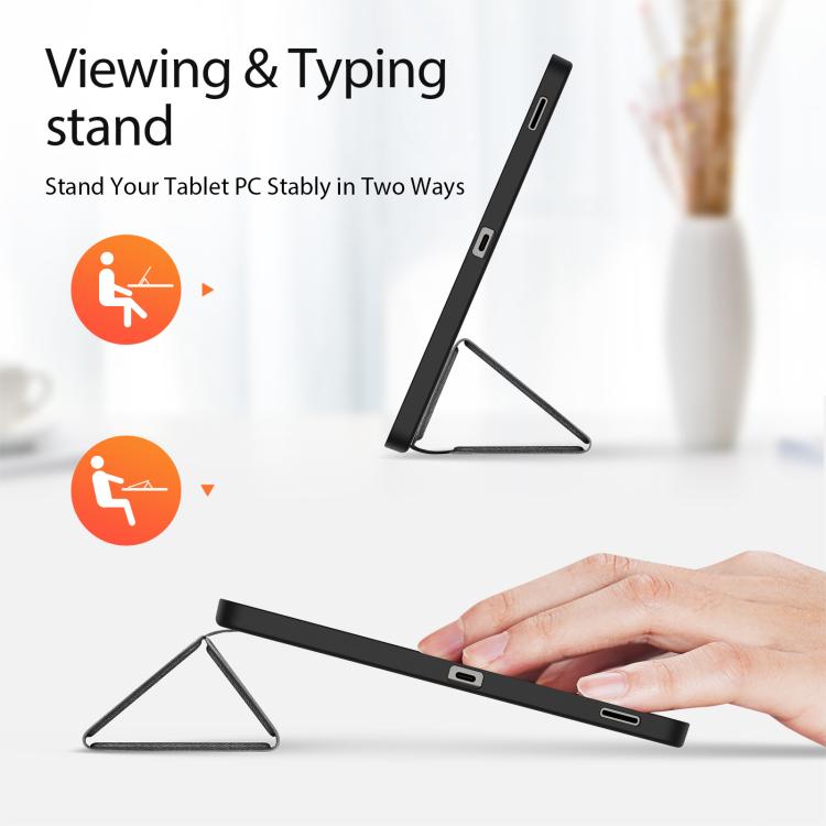 For Samsung Galaxy Tab S10 FE+ DUX DUCIS Domo Series Magnetic Flip Leather Tablet Case(Black)
