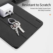 For Samsung Galaxy Tab S10 FE+ DUX DUCIS Domo Series Magnetic Flip Leather Tablet Case(Black)