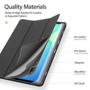 For Samsung Galaxy Tab S10 FE+ DUX DUCIS Domo Series Magnetic Flip Leather Tablet Case(Black)