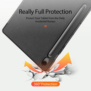 For Samsung Galaxy Tab S10 FE+ DUX DUCIS Domo Series Magnetic Flip Leather Tablet Case(Black)