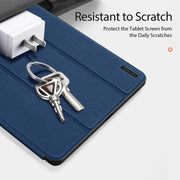 For Samsung Galaxy Tab S10 FE+ DUX DUCIS Domo Series Magnetic Flip Leather Tablet Case(Blue)