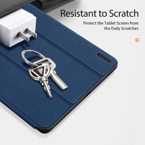For Samsung Galaxy Tab S10 FE+ DUX DUCIS Domo Series Magnetic Flip Leather Tablet Case(Blue)
