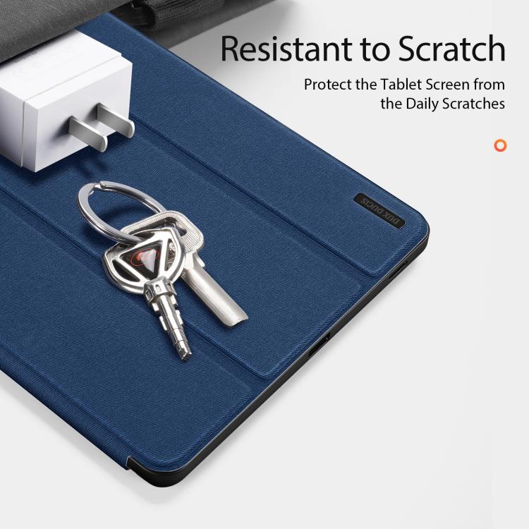 For Samsung Galaxy Tab S10 FE+ DUX DUCIS Domo Series Magnetic Flip Leather Tablet Case(Blue)