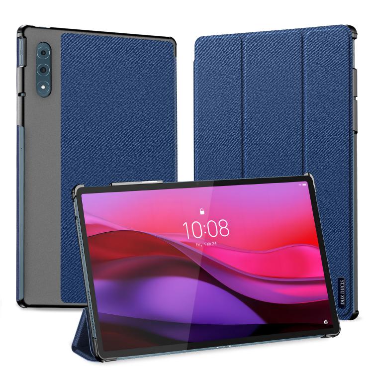 For Lenovo Yoga Tab Plus DUX DUCIS Domo Series Magnetic Flip Leather Tablet Case(Blue) - free shipping - PMc TechLife - Order now!