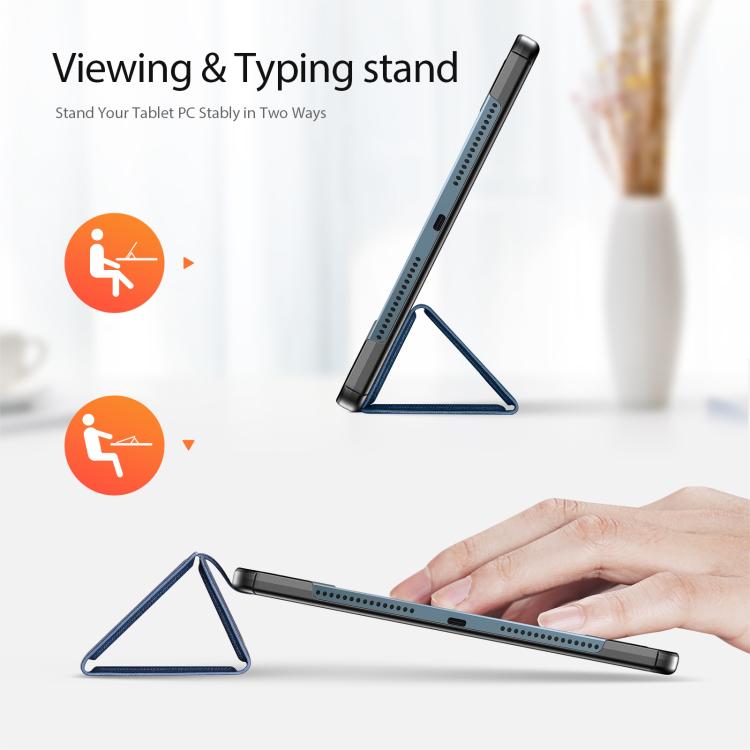 For Lenovo Yoga Tab Plus DUX DUCIS Domo Series Magnetic Flip Leather Tablet Case(Blue) - free shipping - PMc TechLife - Order now!