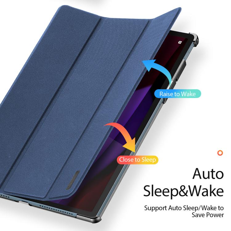 For Lenovo Yoga Tab Plus DUX DUCIS Domo Series Magnetic Flip Leather Tablet Case(Blue) - free shipping - PMc TechLife - Order now!