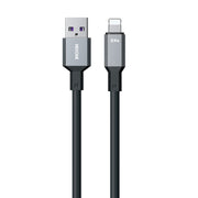 WK WDC-17 2.4A USB to 8 Pin Silicone Data Cable, Length: 1.2m(Black)