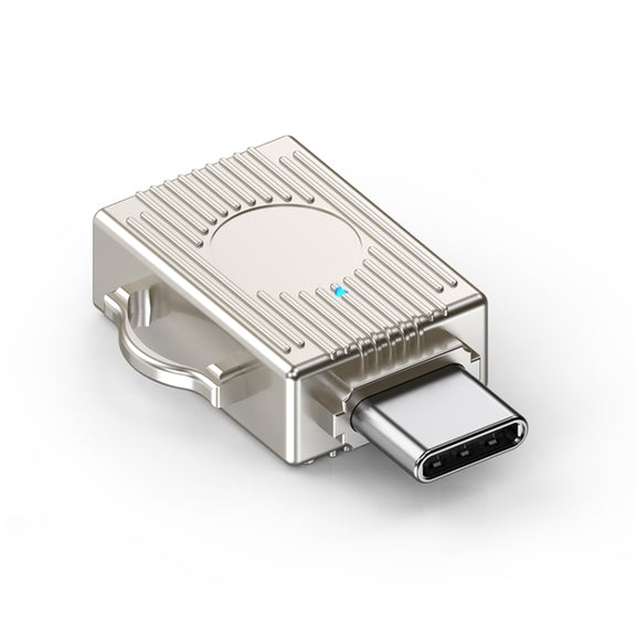USB to USB-C / Type-C Multifunction Travel Case Shape Apapter(Light Gold)