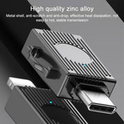USB to 8 Pin Multifunction Travel Case Shape Apapter(Tarnish)