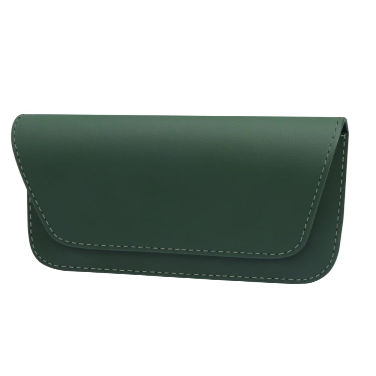 3064 Napa Texture Leather Car Glasses Storage Bag(Olive Green) - Sunglasses & Glasses Clips by PMC TechLife | Online Shopping South Africa | PMC TechLife | Buy Now Pay Later Mobicred