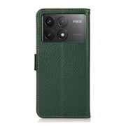 For Xiaomi Redmi K70 KHAZNEH Side-Magnetic Litchi Genuine Leather RFID Phone Case(Green)