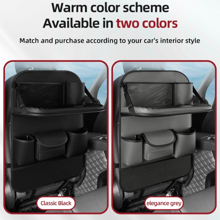 4041 Napa Texture Leather Car Seat Back Storage Bag Folding Dining Table(Brown) - Stowing Tidying by PMC TechLife | Online Shopping South Africa | PMC TechLife | Buy Now Pay Later Mobicred