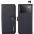 For Xiaomi Redmi K70 KHAZNEH Custer Texture RFID Genuine Leather Phone Case(Blue) - Xiaomi Cases by PMC Jewellery | Online Shopping South Africa | PMC Jewellery | Buy Now Pay Later Mobicred