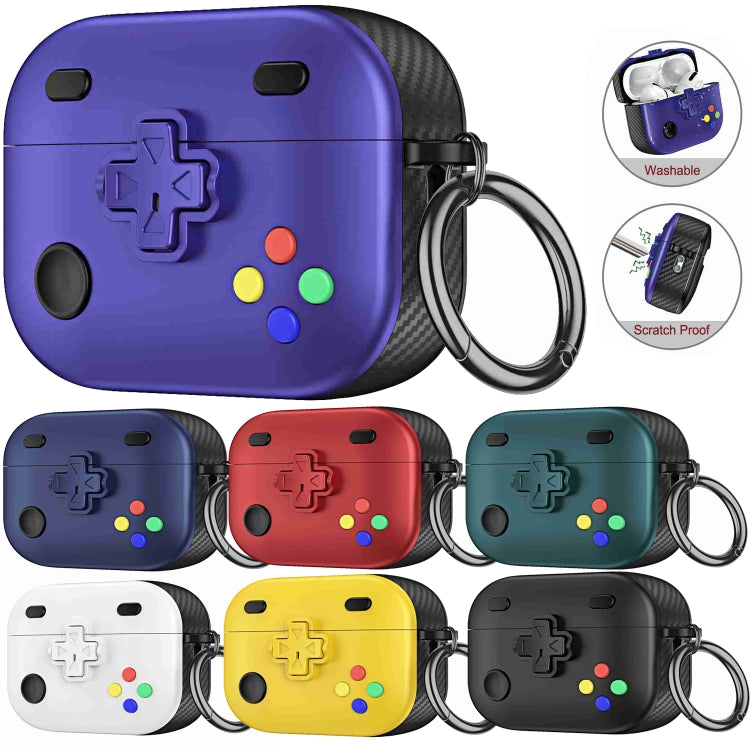 For AirPods Pro Game Console Shape Wireless Earphones Protective Case(Purple)