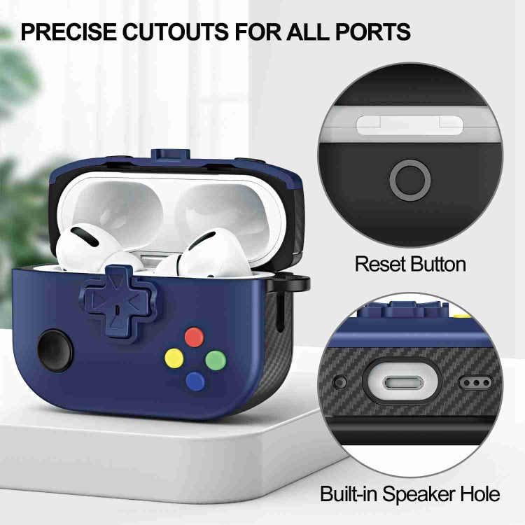 For AirPods 2 / 1 Game Console Shape Wireless Earphones Protective Case(Purple)