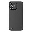 For iPhone 12 mini Frameless Metallic Paint Hybrid PC Phone Case(Matte Black) - iPhone 12 mini Cases by PMC TechLife | Online Shopping South Africa | PMC TechLife | Buy Now Pay Later Mobicred
