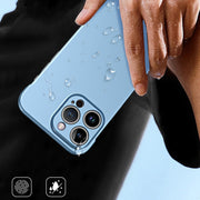 For iPhone 15 Pro Frameless Metallic Paint Hybrid PC Phone Case(Matte Black)