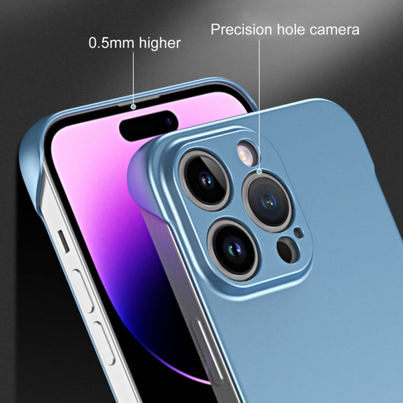 For iPhone 11 Frameless Metallic Paint Hybrid PC Phone Case(Space Silver)