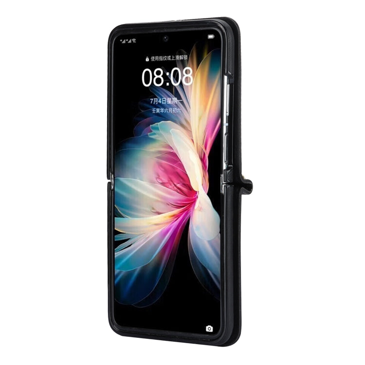 For Huawei P50 Pocket Rhombic Texture Card Bag Phone Case with Dual Lanyard(Black)