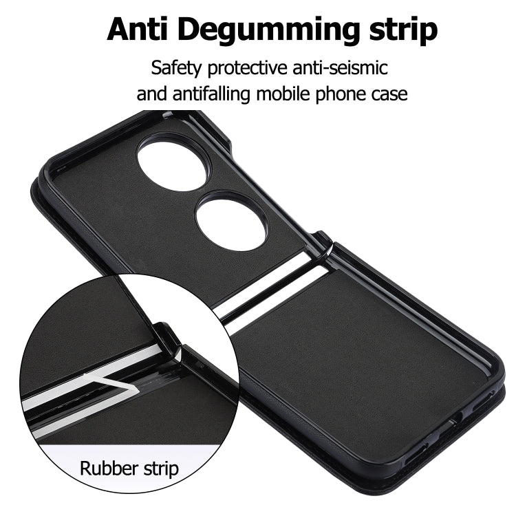 For Huawei P50 Pocket Rhombic Texture Card Bag Phone Case with Dual Lanyard(Black)