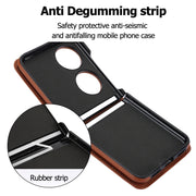 For Huawei P50 Pocket Rhombic Texture Card Bag Phone Case with Dual Lanyard(Brown)