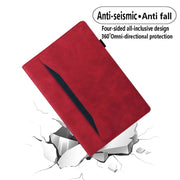 For Samsung Galaxy Tab S9 FE+ Splicing Shockproof Leather Tablet Case(Red)