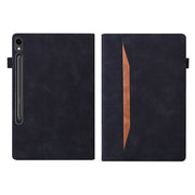 For Samsung Galaxy Tab S9 Ultra /S8 Ultra Splicing Shockproof Leather Tablet Case(Black)