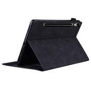 For Samsung Galaxy Tab S9 Ultra /S8 Ultra Splicing Shockproof Leather Tablet Case(Black)
