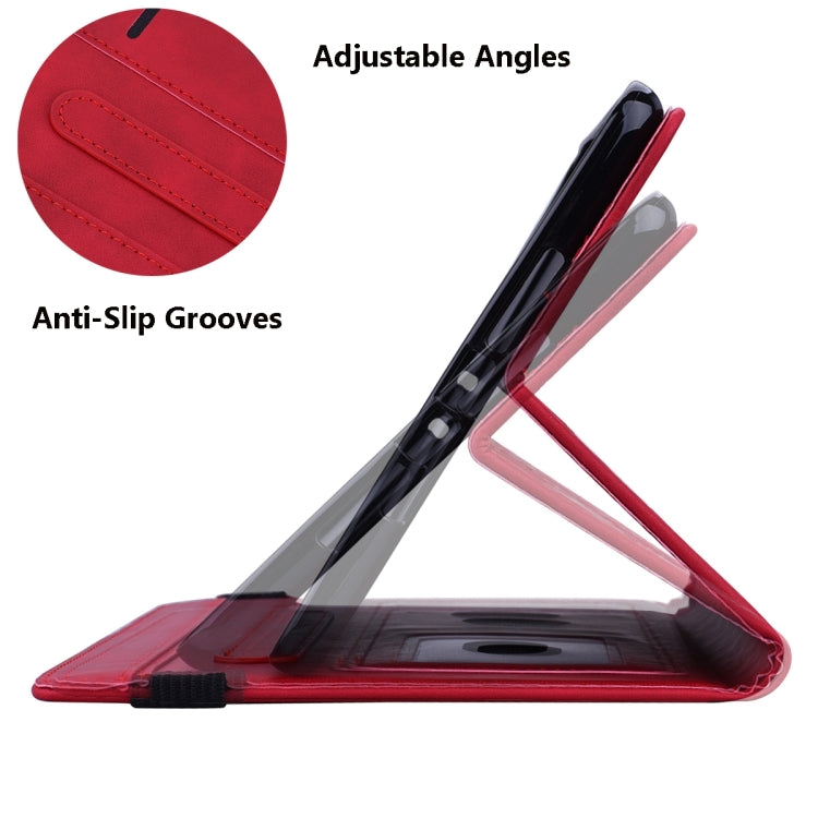 For Samsung Galaxy Tab S9 FE+ Calf Texture Embossed Leather Tablet Case(Red)