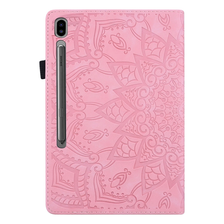 For Samsung Galaxy Tab S9 FE+ Calf Texture Embossed Leather Tablet Case(Pink) - free shipping - PMC Jewellery - Order now!