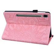 For Samsung Galaxy Tab S9 FE Calf Texture Embossed Leather Tablet Case(Pink)