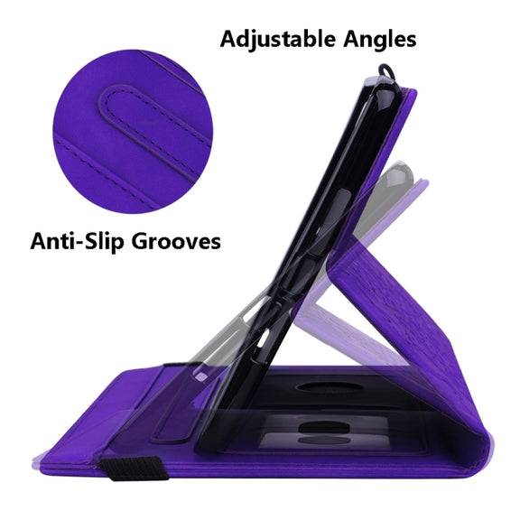 For Samsung Galaxy Tab S9 Ultra Calf Texture Embossed Leather Tablet Case(Purple)
