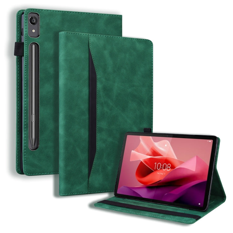 For Lenovo Tab P12 12.7 Splicing Shockproof Leather Tablet Case(Green) - Lenovo by PMC TechLife | Online Shopping South Africa | PMC TechLife | Buy Now Pay Later Mobicred
