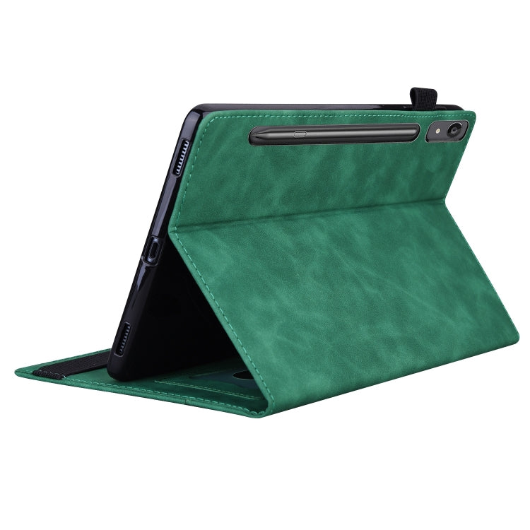 For Lenovo Tab P12 12.7 Splicing Shockproof Leather Tablet Case(Green) - Lenovo by PMC TechLife | Online Shopping South Africa | PMC TechLife | Buy Now Pay Later Mobicred