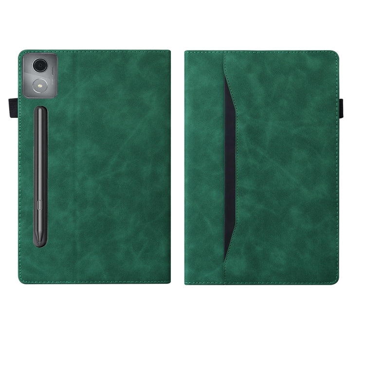 For Lenovo Xiaoxin Pad Pro 12.7 Splicing Shockproof Leather Tablet Case(Green) - Lenovo by PMC TechLife | Online Shopping South Africa | PMC TechLife | Buy Now Pay Later Mobicred